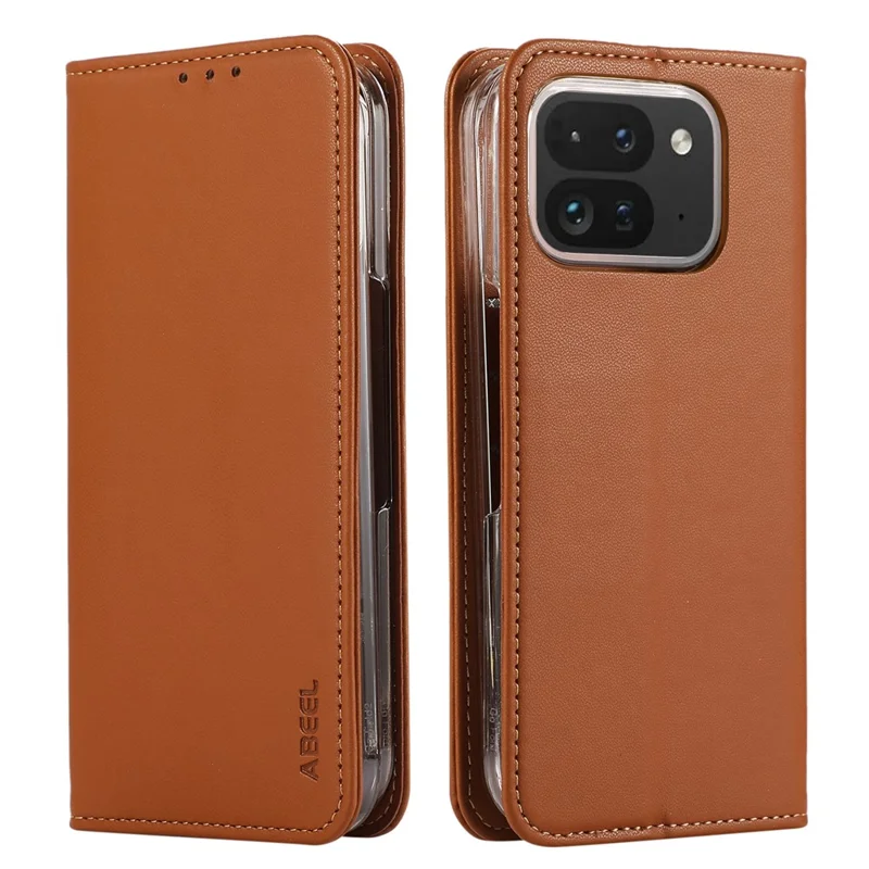 ABEEL For Google Pixel 11 Pro Fold Phone Case RFID Blocking Leather Flip Cover - Brown
