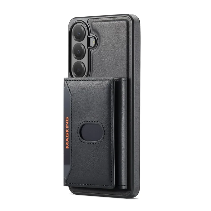 MAGKING K5 for Samsung Galaxy S26 FE Case RFID Blocking 8 Card Holder PU Leather Phone Back Cover - Black
