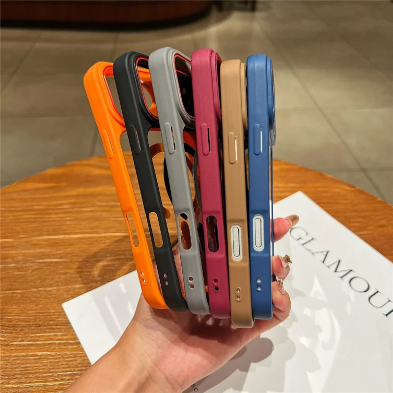 For iPhone 18 Pro Max / 17 Pro Max TPU+PC Phone Case Compatible with MagSafe Clear Back Cover - Blue