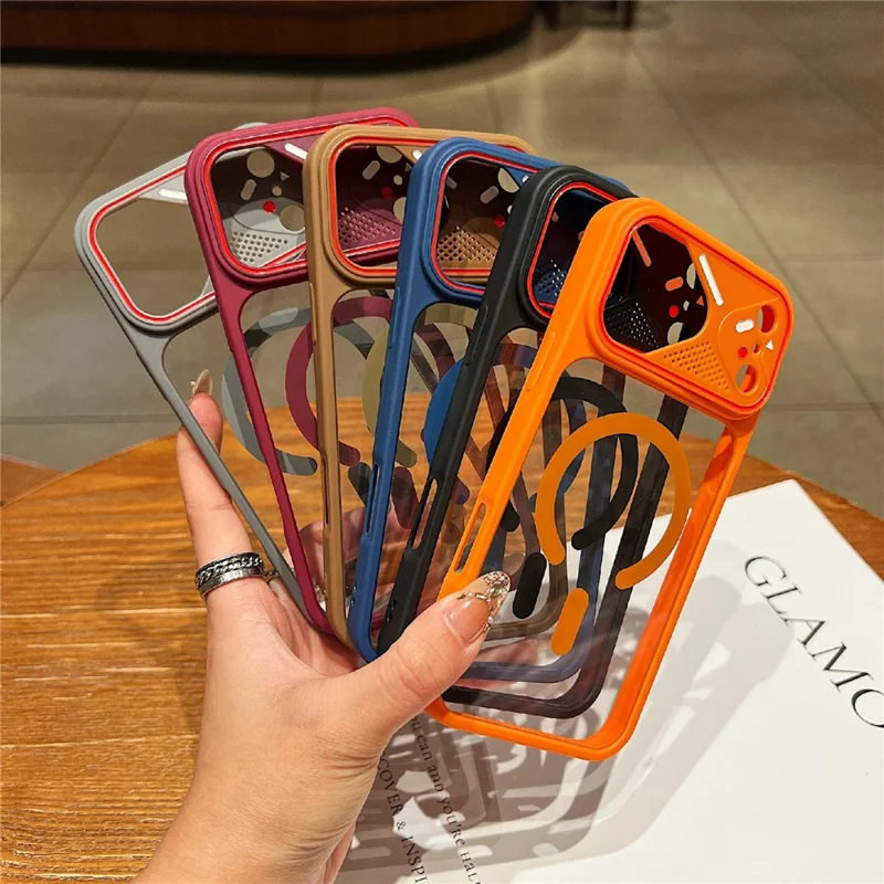For iPhone 18 Pro Max / 17 Pro Max TPU+PC Phone Case Compatible with MagSafe Clear Back Cover - Blue