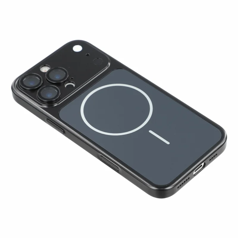 For iPhone 16 Pro Max Case 1.5mm PC Shockproof Phone Cover Built-in Camera Lens Protector - Orange