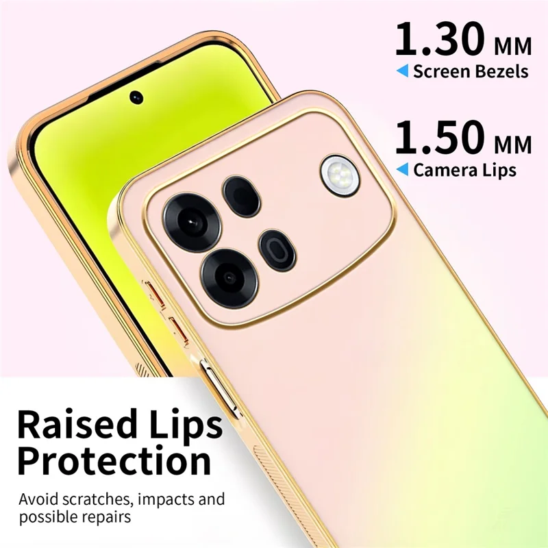 SINGIUZOO For Oppo A7 Pro Max 5G Case Electroplated AG Matte Gradient Color PC + TPU Phone Cover - Pink