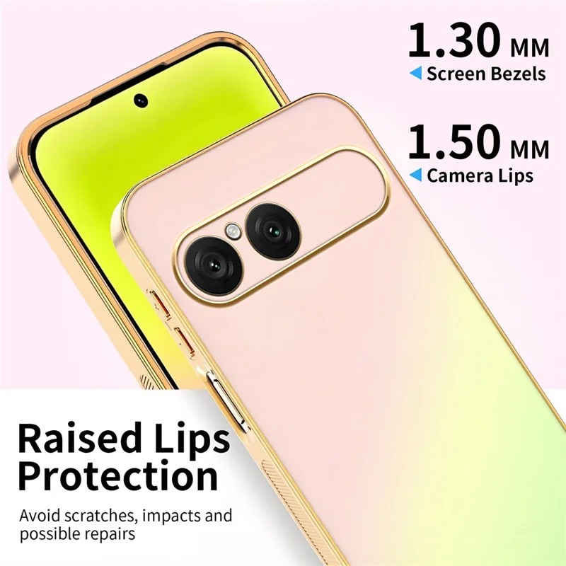 SINGIUZOO For Sony Xperia 10 VII Case Electroplated AG Matte Gradient Color PC + TPU Phone Cover - Pink