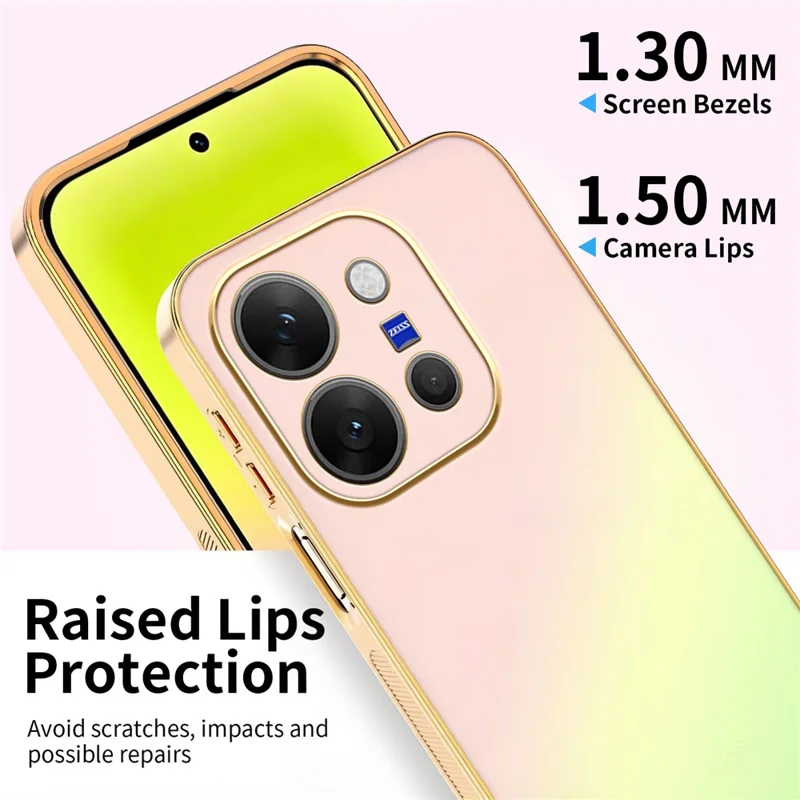 SINGIUZOO For vivo X300 E 5G Case Electroplated AG Matte Gradient Color PC + TPU Phone Cover - Pink