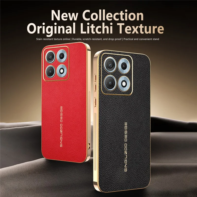 For Motorola Edge 70 Max 5G Case Anti Scratch Litchi Texture TPU Leather PU Phone Back Cover - Black