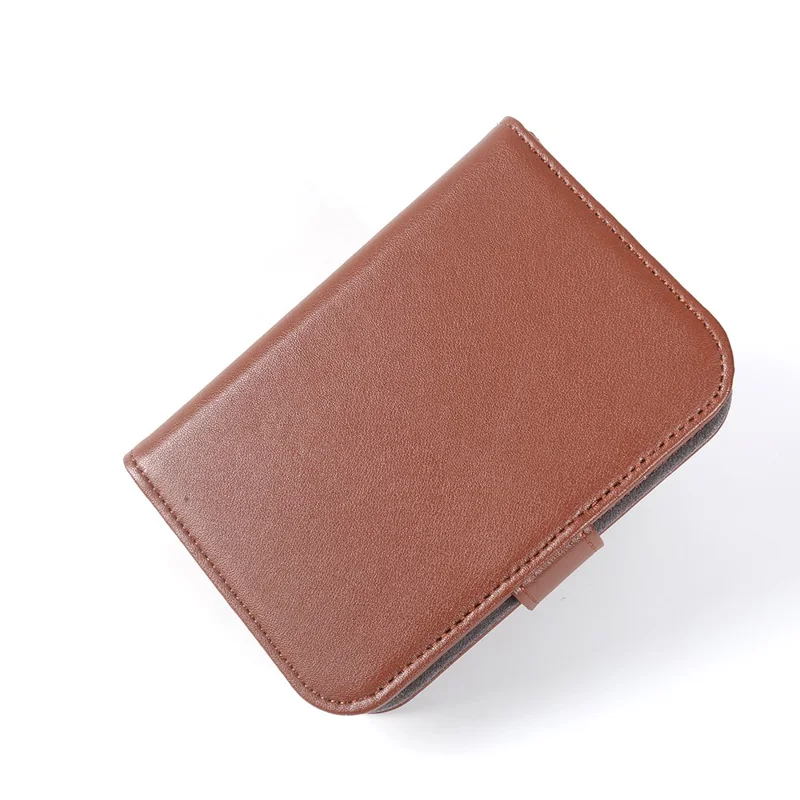 Voor iPhone Fold Case Echt Gespleten Leer Telefoonhoesje met Portemonnee Stand - Lichtbruin