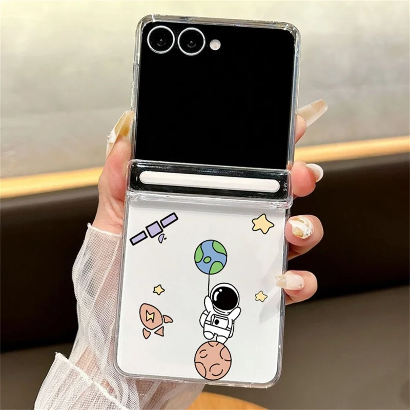 Étui pour Samsung Galaxy Z Flip8 avec charnière magnétique, coque transparente rigide en PC anti-chute - A147