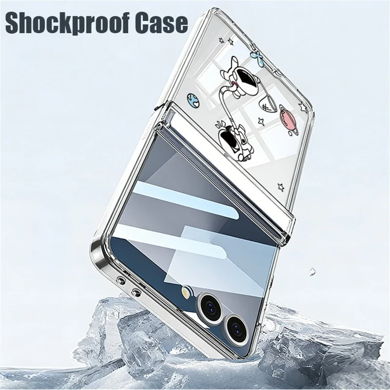 Étui pour Samsung Galaxy Z Flip8 avec charnière magnétique, coque transparente rigide en PC anti-chute - A147
