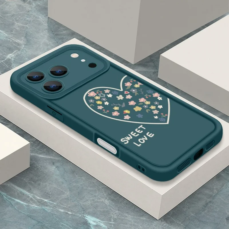For iPhone 18 Pro / 17 Pro Case Sweet Love Heart Pattern Precise Camera Protection TPU Phone Cover - B005B2