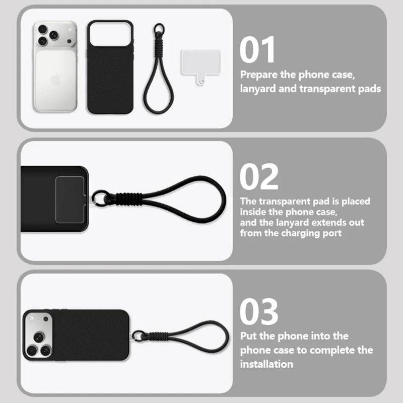 For iPhone 18 Pro Max / 17 Pro Max Case with Wrist Strap Large Camera Cutout Litchi Texture PU Leather PC Phone Cover - Black