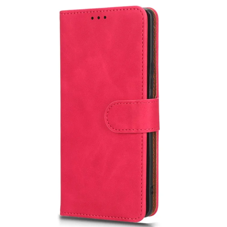 Case de Teléfono Para Sentir en la Piel Para Honor 80 5G, Soporte de Billetera Anti-scratch PU Leather+TPU Flip Cover - Rosa