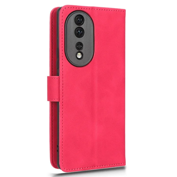 Case de Teléfono Para Sentir en la Piel Para Honor 80 5G, Soporte de Billetera Anti-scratch PU Leather+TPU Flip Cover - Rosa