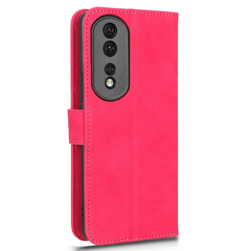 For Honor 80 Pro 5G Phone Protector Multifunction Wallet Stand Flip Skin-touch Feeling Phone Case PU Leather+TPU Cover - Rose