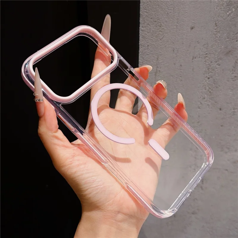 For iPhone 18 Pro Max / 17 Pro Max Magnetisk Case TPU + PC Klar Bagdækning - Hvid
