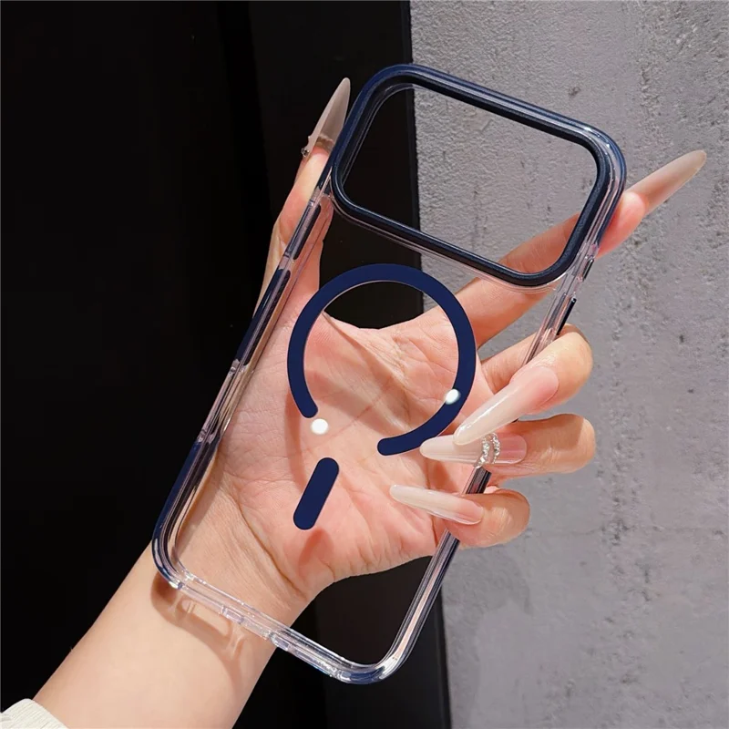 For iPhone 18 Pro Max / 17 Pro Max Magnetisk Case TPU + PC Klar Bagdækning - Hvid