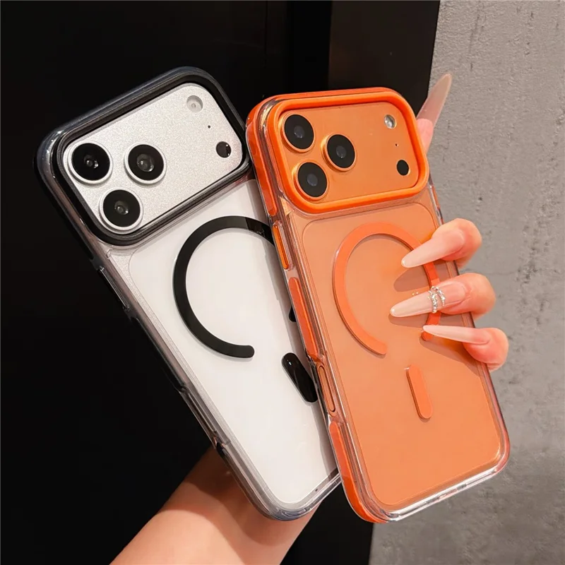 For iPhone 18 Pro Max / 17 Pro Max Magnetisk Case TPU + PC Klar Bagdækning - Hvid