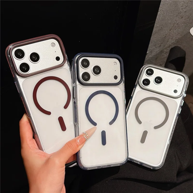 For iPhone 18 Pro Max / 17 Pro Max Magnetisk Case TPU + PC Klar Bagdækning - Hvid