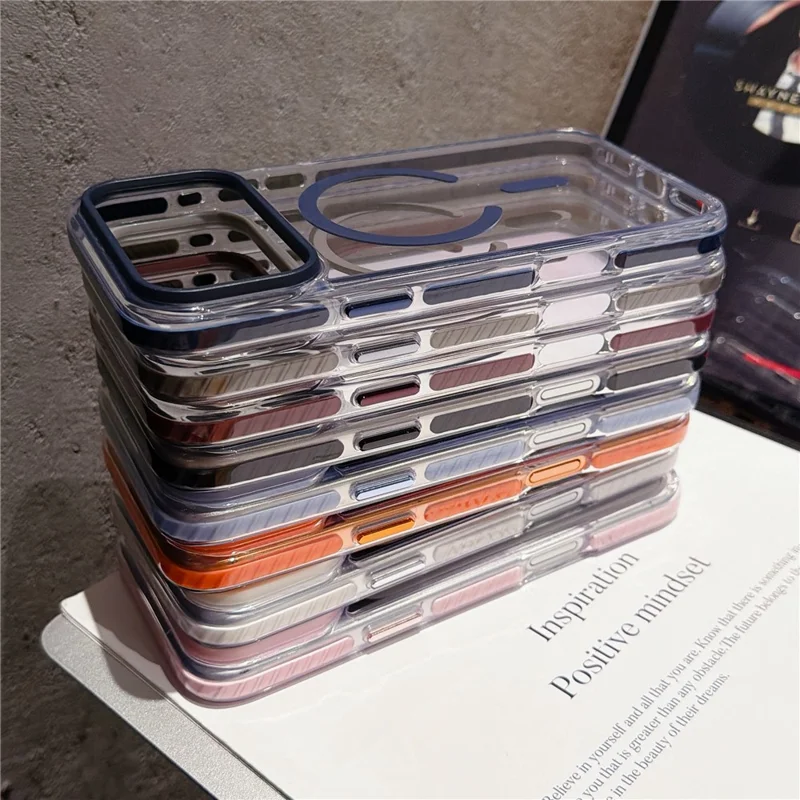 For iPhone 18 Pro Max / 17 Pro Max Magnetisk Case TPU + PC Klar Bagdækning - Hvid