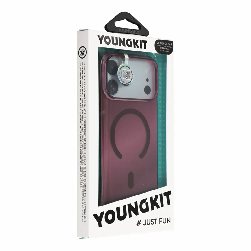 YOUNGKIT for iPhone 18 Pro / 17 Pro Case Compatible with MagSafe Hard PC Phone Back Cover - Transparent Purple