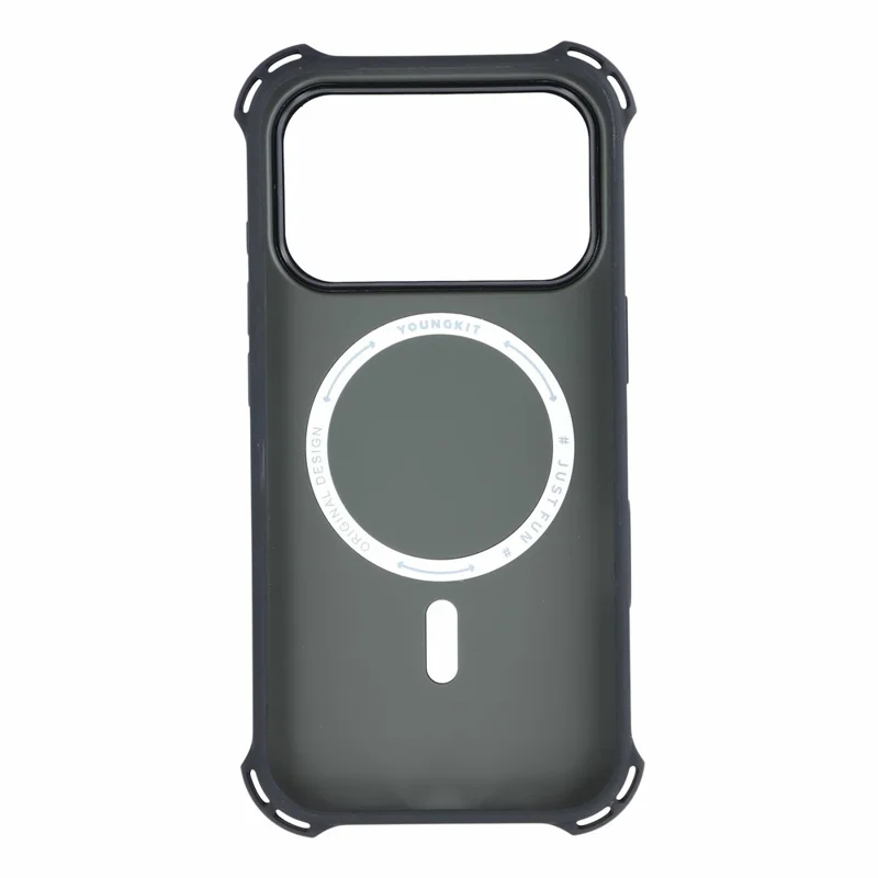 YOUNGKIT til iPhone 18 Pro / 17 Pro Magnetisk Task Case med IMD TPU Telefondæksel - Kirsebær Rød