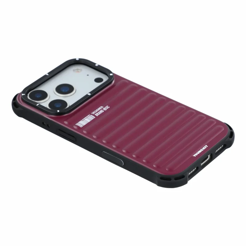YOUNGKIT til iPhone 18 Pro / 17 Pro Magnetisk Task Case med IMD TPU Telefondæksel - Kirsebær Rød