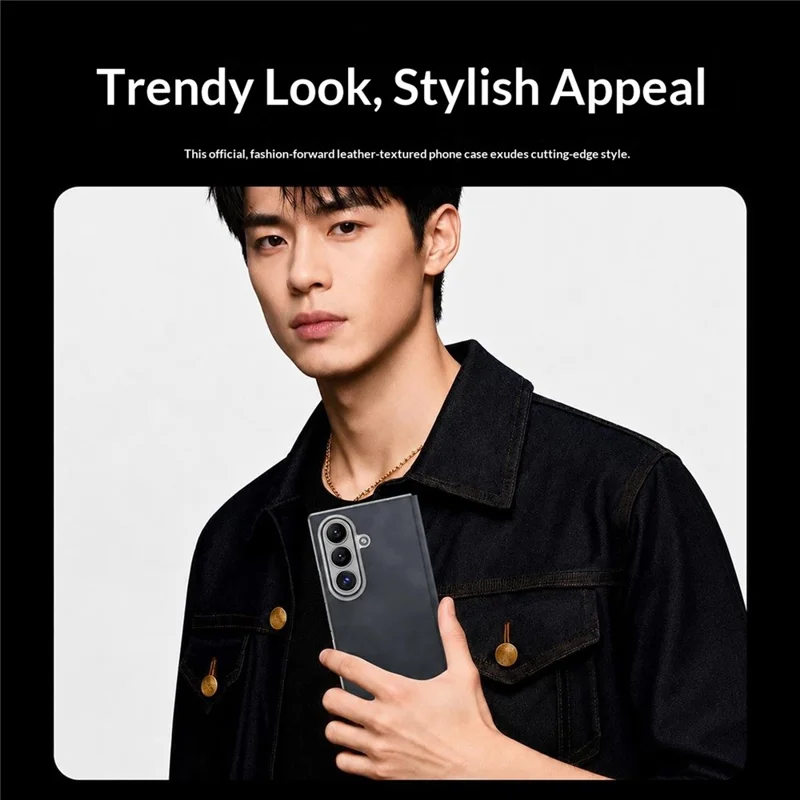 For Samsung Galaxy Z Fold8 Ultra Case with Kickstand Shockproof Slim Textured Leather Phone Cover - Brown