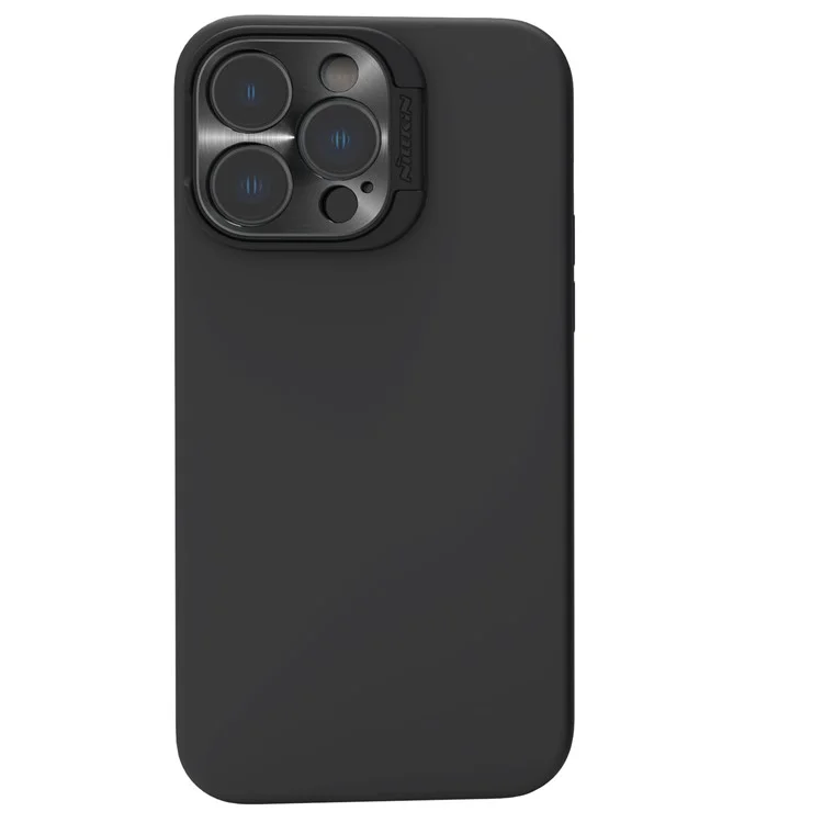 NILLKIN Lenswing Magnetic Case for iPhone 14 Pro, Camera Lens Protector Hidden Kickstand Silicone Phone Cover Compatible with MagSafe - Black