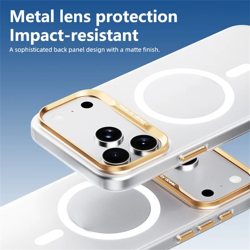 ABEEL for iPhone 18 Pro  /  17 Pro Magnetic Case Semi-Transparent Matte 1.0mm Ultra-Thin PC Phone Cover - White