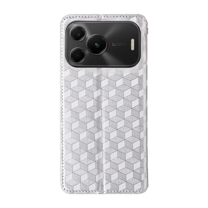 For Huawei nova 16 SE 5G Case Wallet Rhombus Imprinted PU Leather Phone Cover - Silver