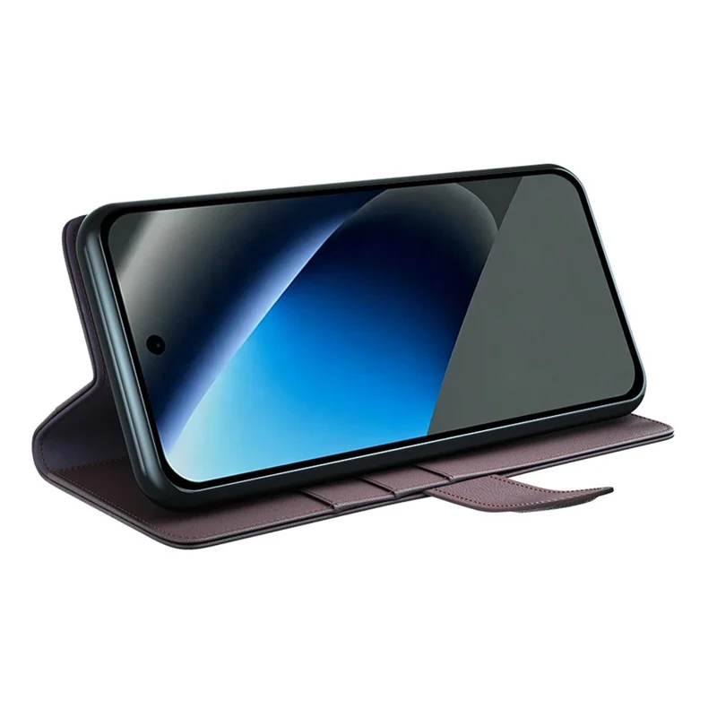 For Google Pixel 11a Case Genuine Split Leather Phone Cover with Wallet Stand - Brown