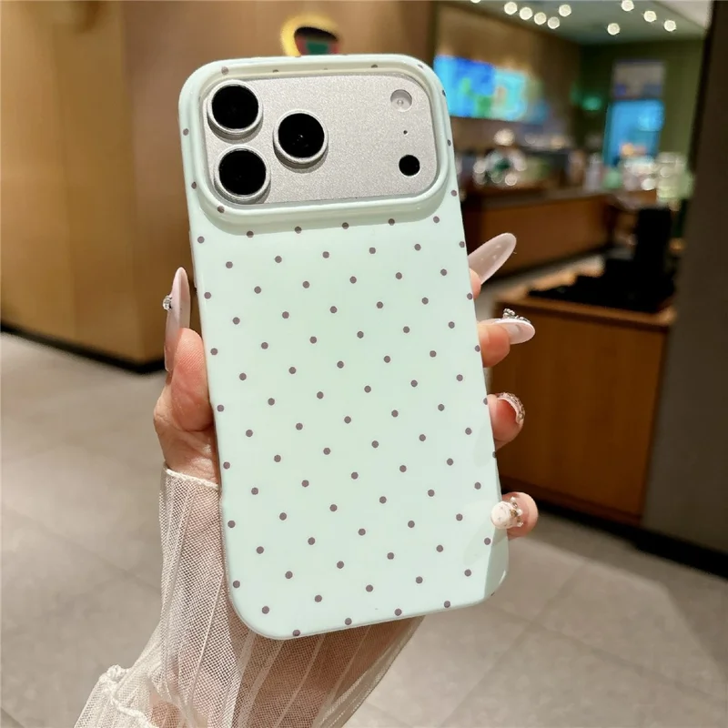 For iPhone 18 Pro / 17 Pro Case IMD Polka Dot TPU Anti Drop Phone Cover - Green