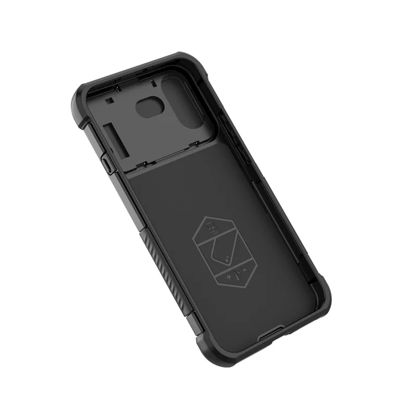 Чехол для Nothing Phone (4b) из поликарбоната и термопластичного полиуретана с подставкой и защитой объектива — черный