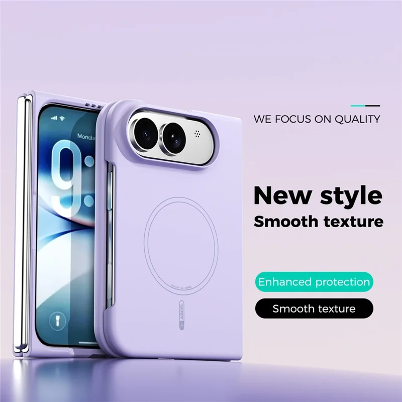 ABEEL Magnetic Case for iPhone Duo Skin Touch Liquid Silicone Phone Back Cover - Purple