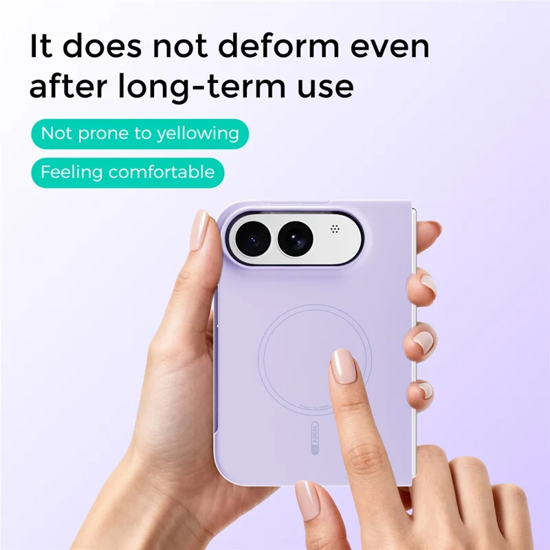 ABEEL Magnetic Case for iPhone Duo Skin Touch Liquid Silicone Phone Back Cover - Purple