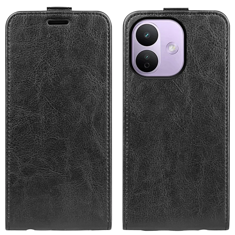 For Xiaomi Redmi Note 17 Pro+ 5G Case with Card Slots Vertical Flip Leather Phone Cover - Black
