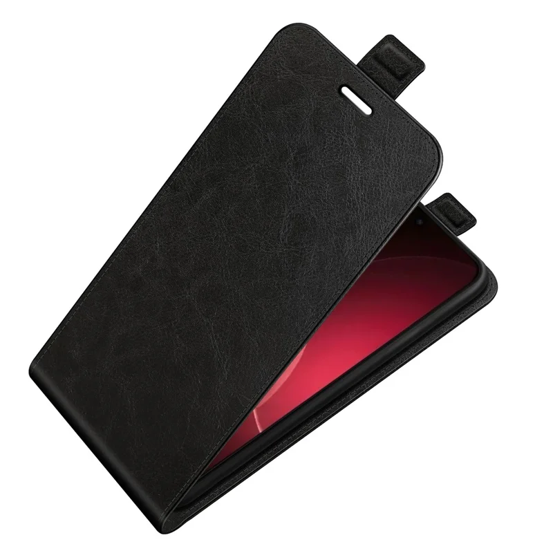For Xiaomi 18 Pro Case with Card Slots Vertical Flip Leather Phone Cover - Black