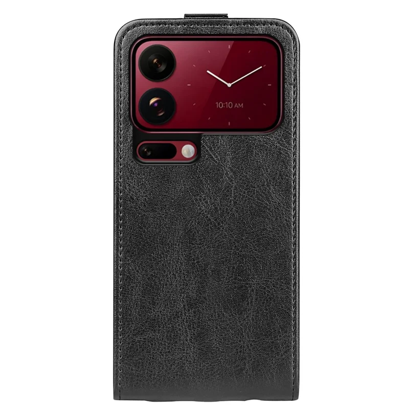 For Xiaomi 18 Pro Max Case with Card Slots Vertical Flip Leather Phone Cover - Black