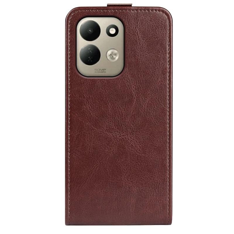 For Xiaomi Poco C95 Pro Case with Card Slots Vertical Flip Leather Phone Cover - Brown