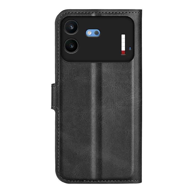 Für Nothing Phone (4b) Standtasche Anti-Scratch Kalbsleder-Optik Ledertasche - Schwarz