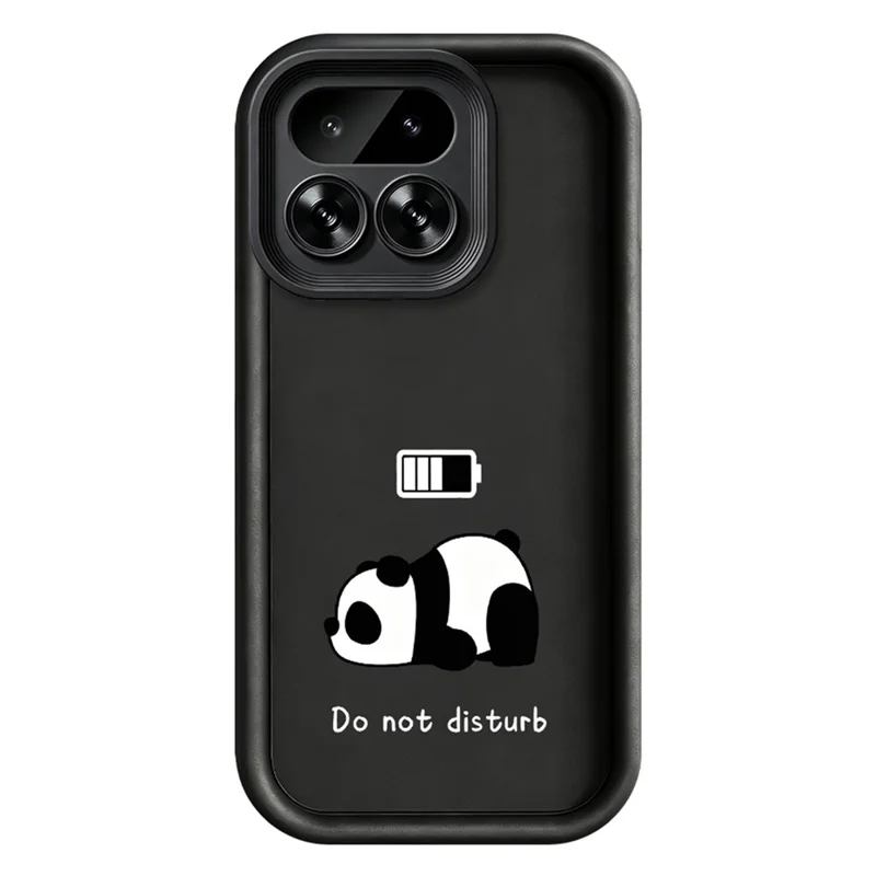 For Realme 16 Pro 5G Phone Case Panda Printed Soft TPU Mobile Back Cover - Black