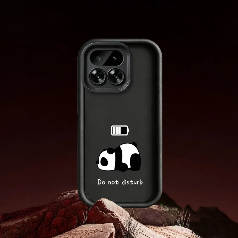 For Realme 16 Pro 5G Phone Case Panda Printed Soft TPU Mobile Back Cover - Black