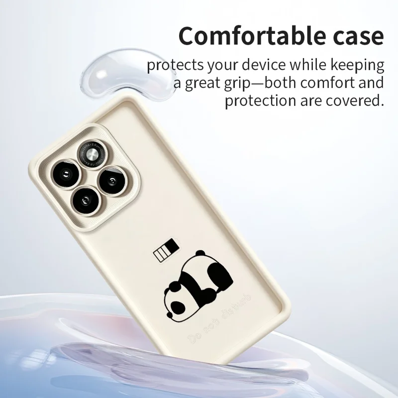 For Motorola Moto G86 5G Phone Case Panda Printed Soft TPU Mobile Back Cover - White