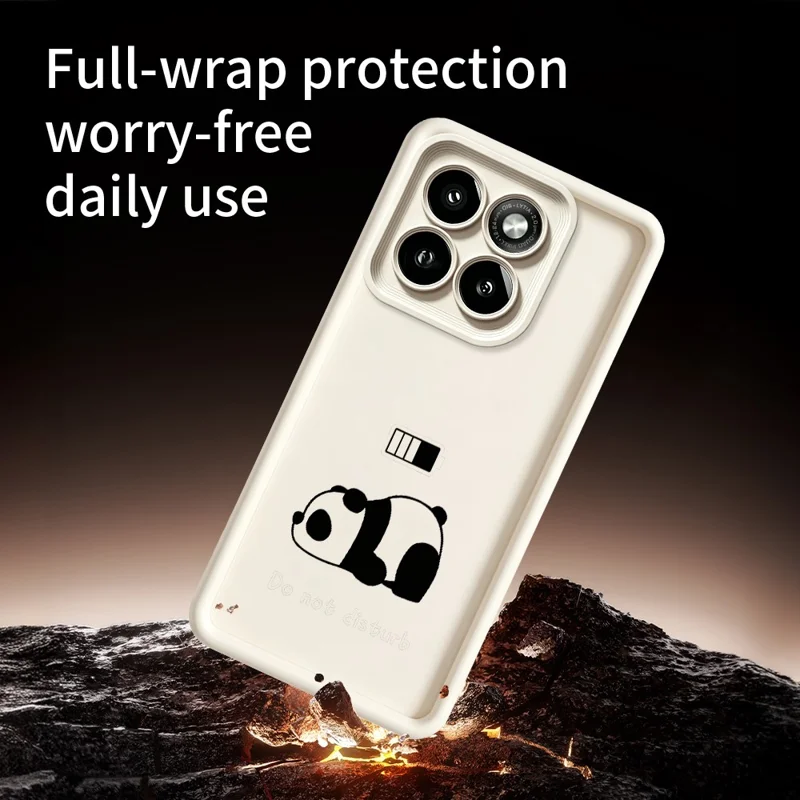 For Motorola Moto G86 5G Phone Case Panda Printed Soft TPU Mobile Back Cover - White
