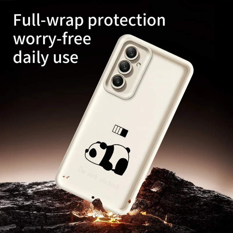 For Samsung Galaxy A36 5G Phone Case Panda Printed Soft TPU Mobile Back Cover - White