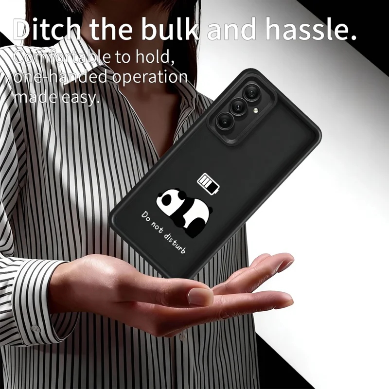 For Samsung Galaxy A26 5G Phone Case Panda Printed Soft TPU Mobile Back Cover - White