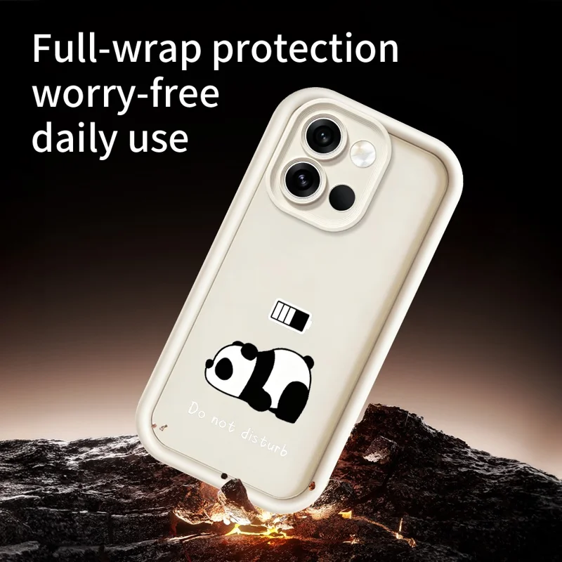 غطاء خلفي لهاتف OnePlus Nord 6 5G من مادة TPU لينة مطبوع عليه باندا - أبيض