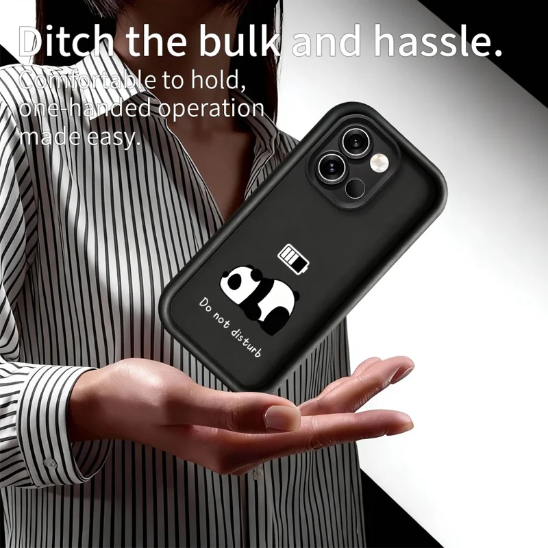 غطاء خلفي لهاتف OnePlus Nord 6 5G من مادة TPU لينة مطبوع عليه باندا - أبيض