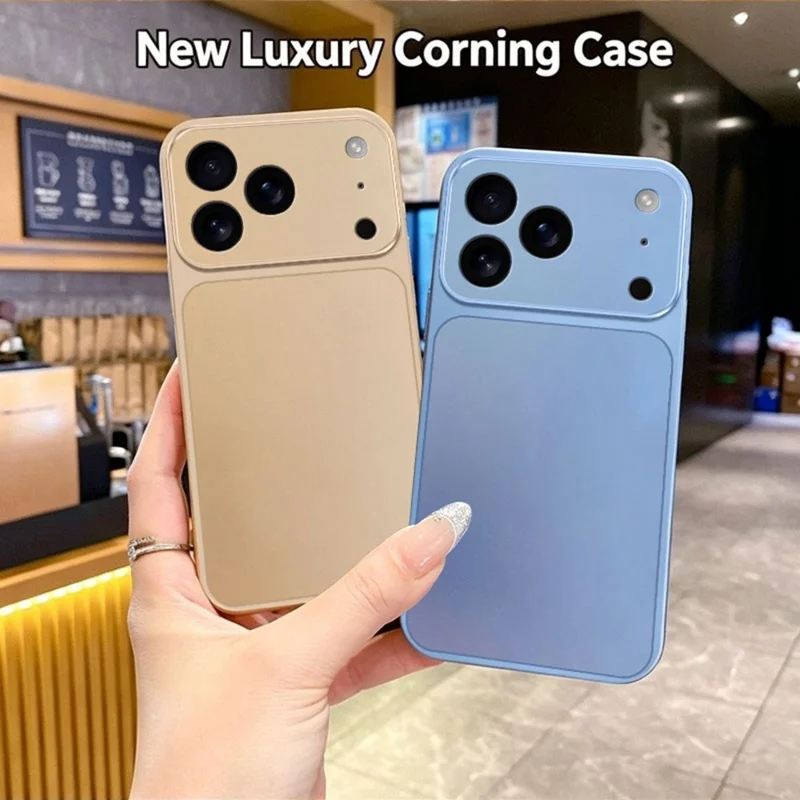 Soft Phone Case for iPhone 18 Pro  /  17 Pro Metallic Painted TPU + PC Mobile Back Cover - Blue