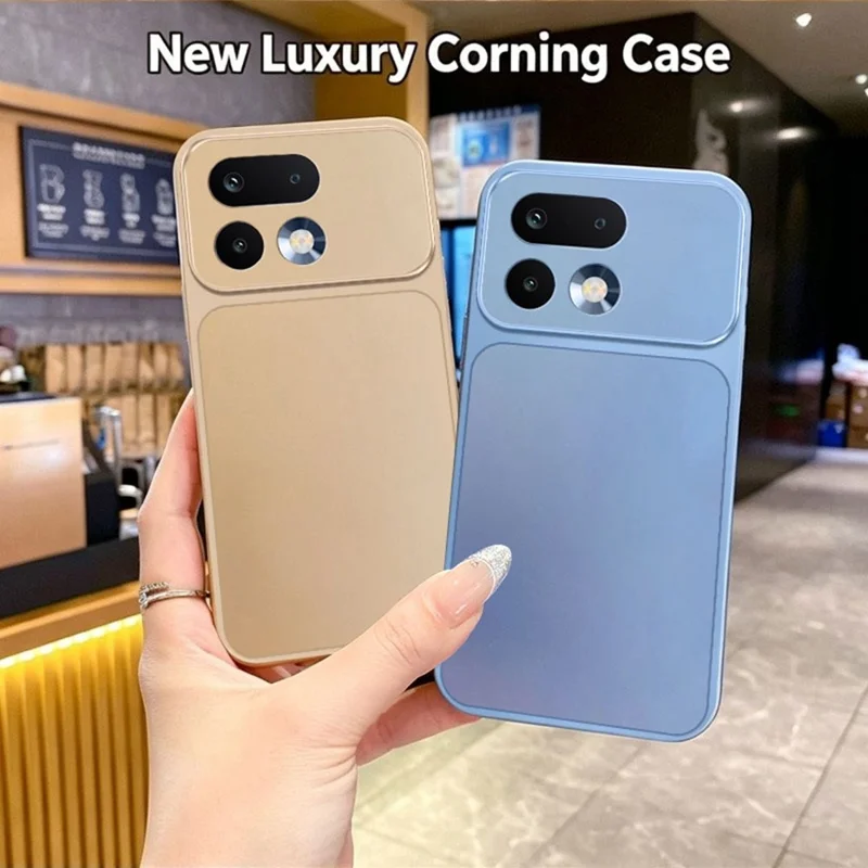 Miękka obudowa na telefon Realme 16 Pro+ 5G, metaliczna farba, pokrowiec tylny TPU+PC - niebieski