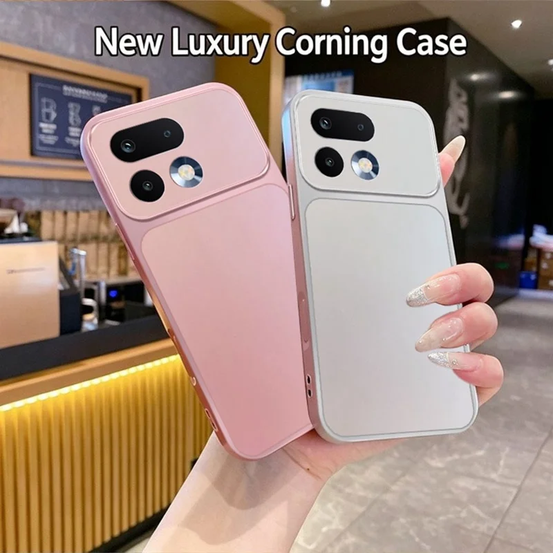 Miękka obudowa na telefon Realme 16 Pro+ 5G, metaliczna farba, pokrowiec tylny TPU+PC - niebieski
